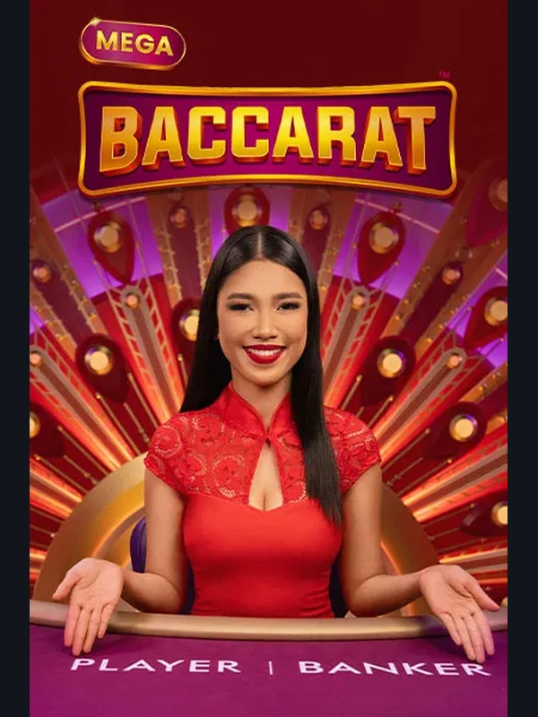 Mega Baccarat live game at Betinia Casino